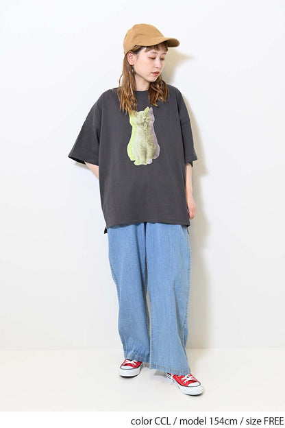 ねこグラデーションTシャツ