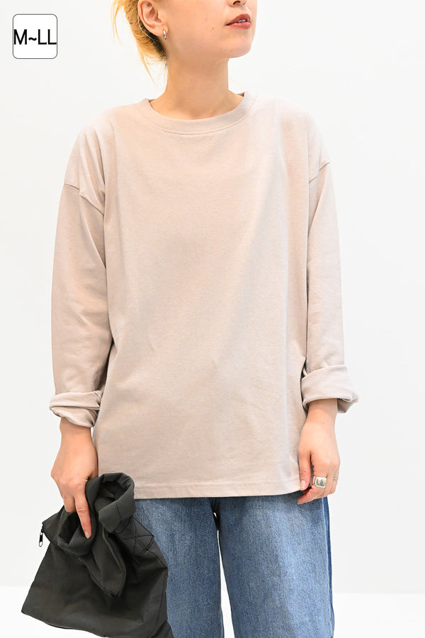 ワイドな無地ロンTEE