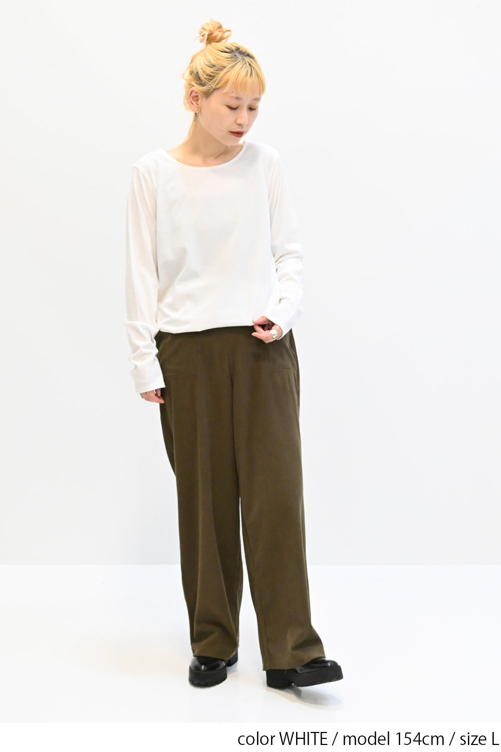 ニコニコ無地ロンTEE