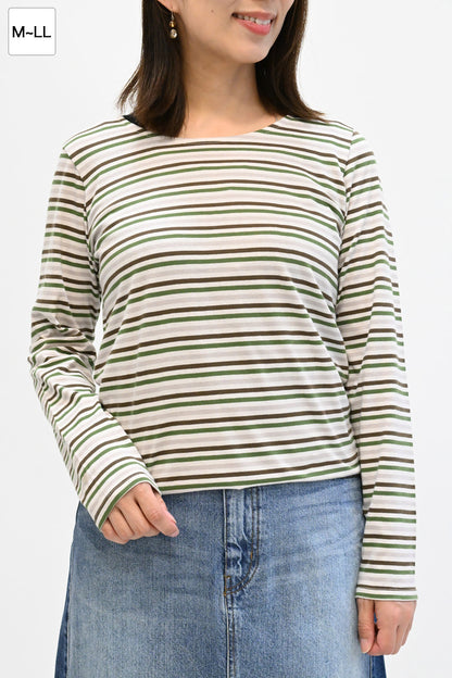 ≪SALE≫ Smiley Stripe Long Tee