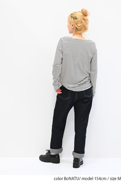 ≪SALE≫ Smiley Stripe Long Tee