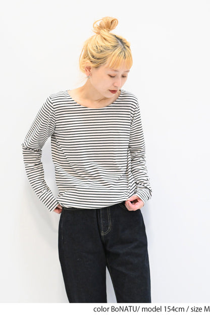 ≪SALE≫ Smiley Stripe Long Tee