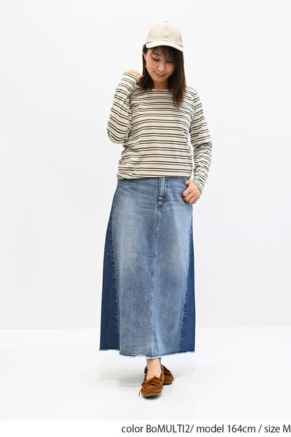 ≪SALE≫ Smiley Stripe Long Tee