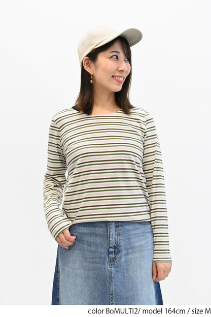 ≪SALE≫ Smiley Stripe Long Tee