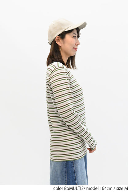 ≪SALE≫ Smiley Stripe Long Tee