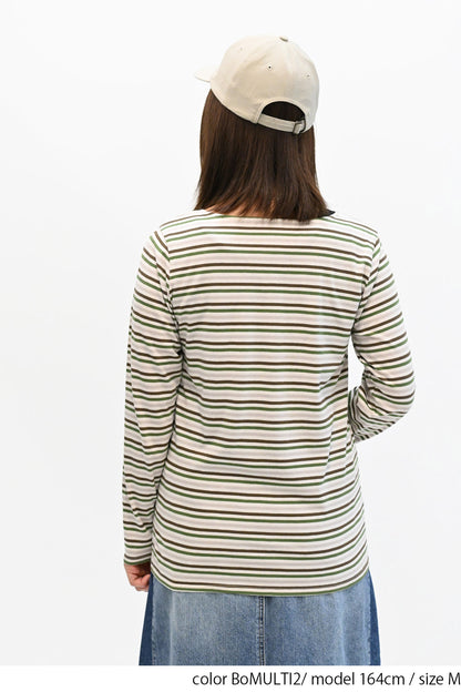 ≪SALE≫ Smiley Stripe Long Tee
