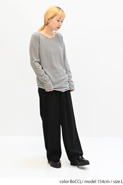 ≪SALE≫ Smiley Stripe Long Tee