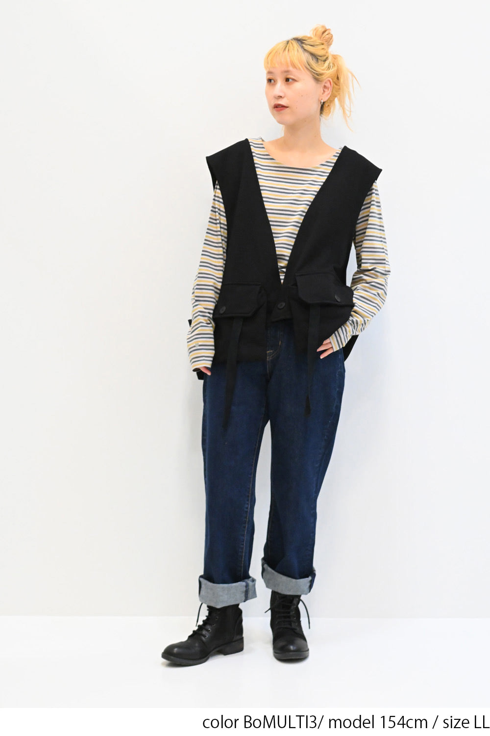 ≪SALE≫ Smiley Stripe Long Tee