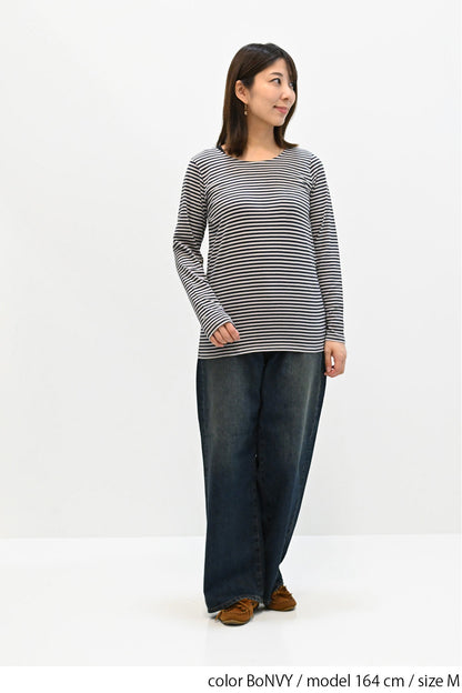 ≪SALE≫ Smiley Stripe Long Tee