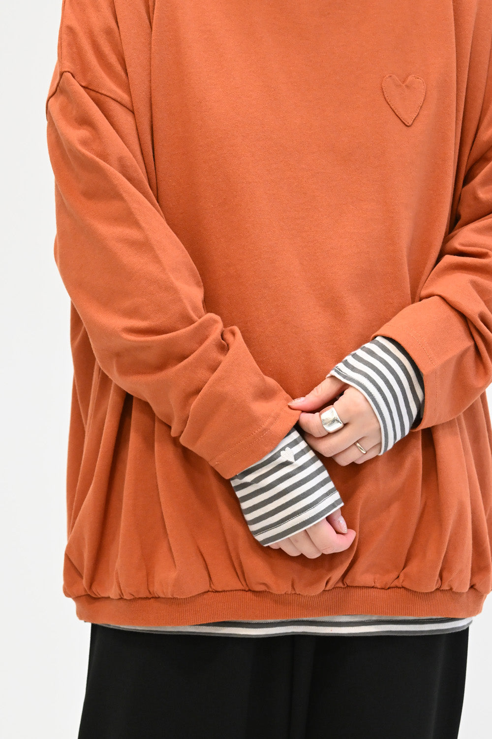 ≪SALE≫ Smiley Stripe Long Tee