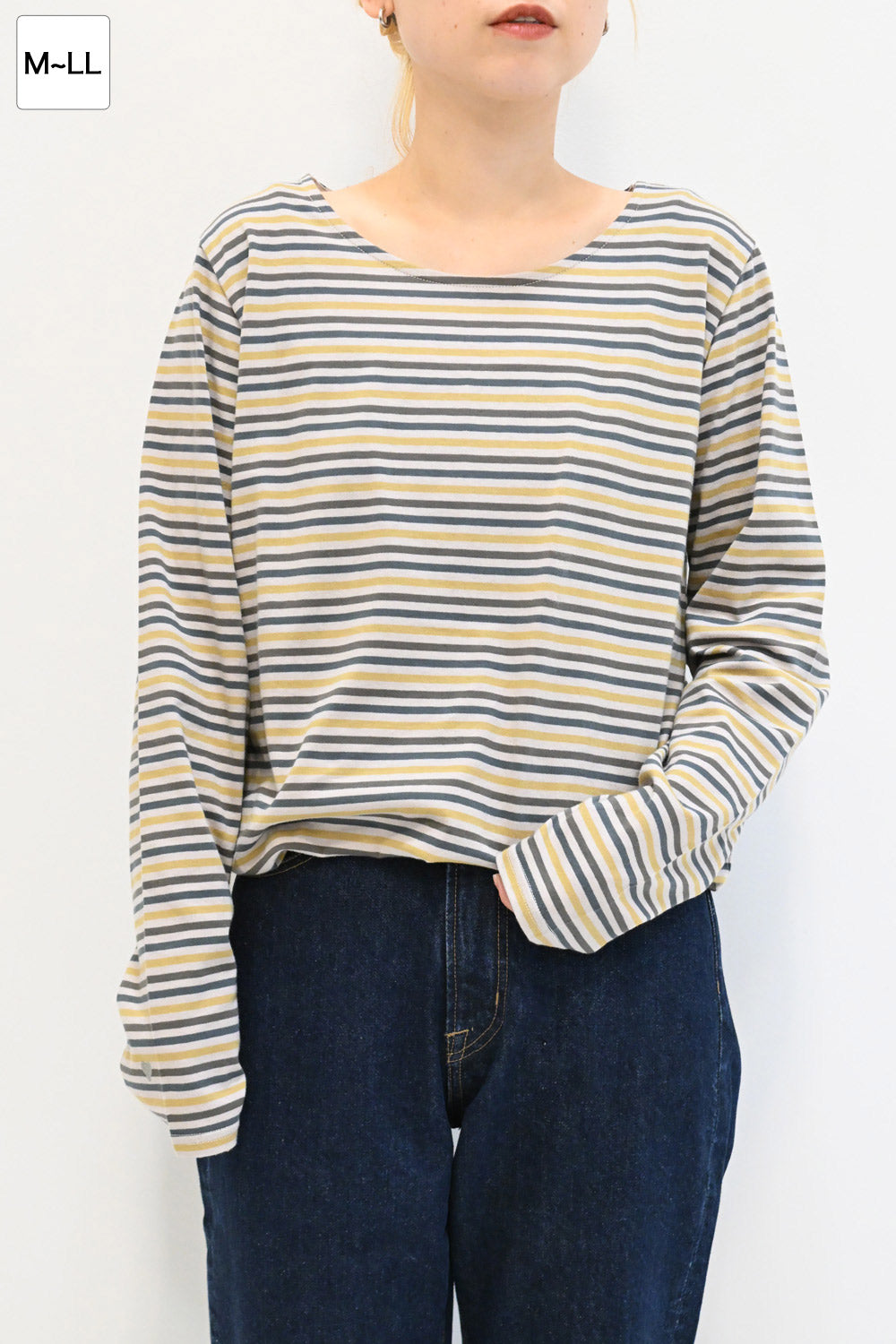≪SALE≫ Smiley Stripe Long Tee
