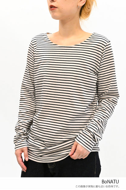 ≪SALE≫ Smiley Stripe Long Tee