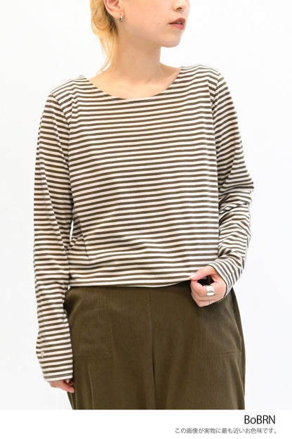 ≪SALE≫ Smiley Stripe Long Tee