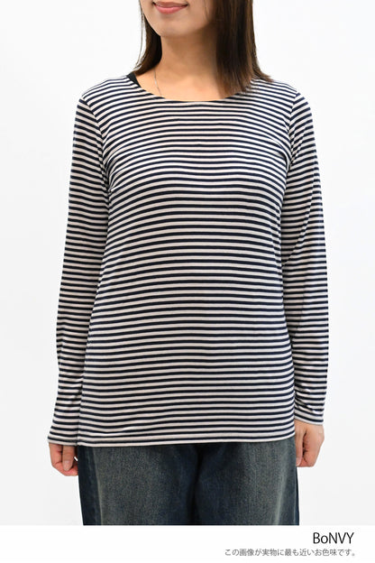 ≪SALE≫ Smiley Stripe Long Tee