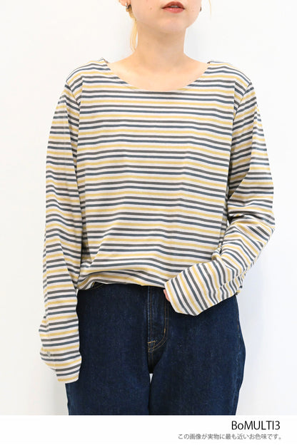 ≪SALE≫ Smiley Stripe Long Tee