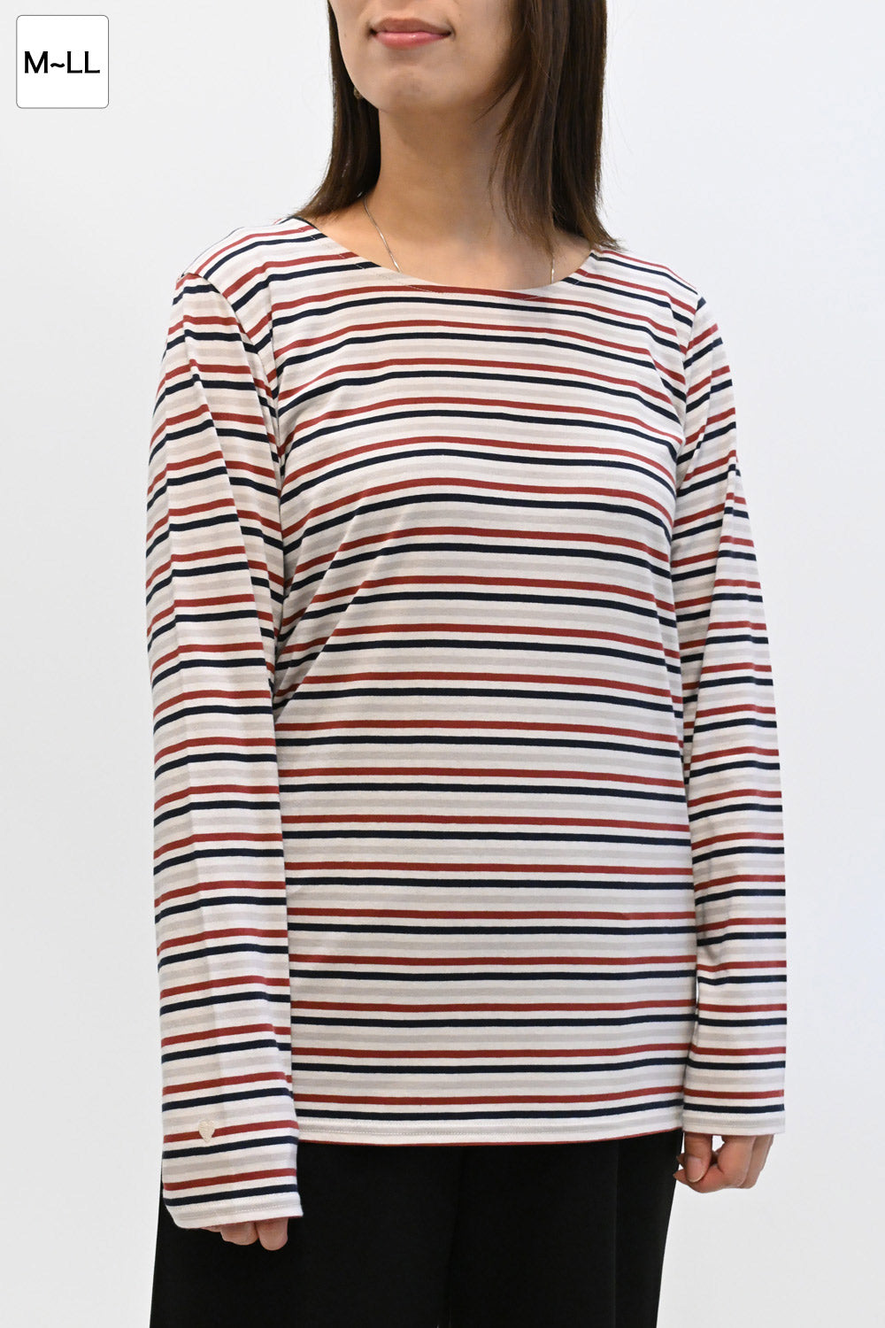 ≪SALE≫ Smiley Stripe Long Tee