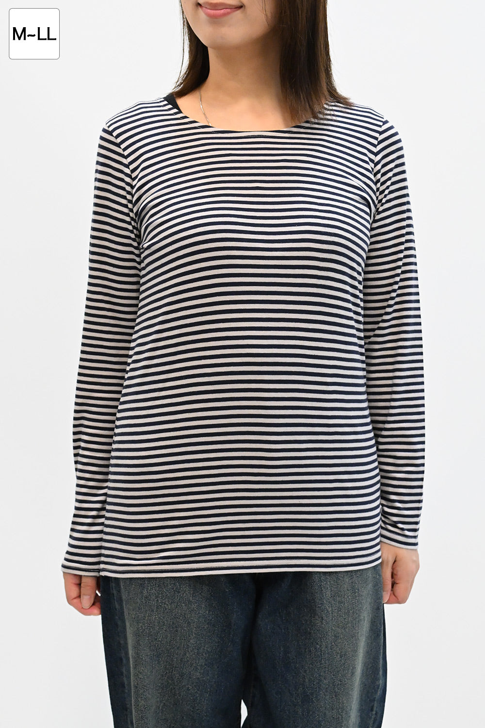≪SALE≫ Smiley Stripe Long Tee
