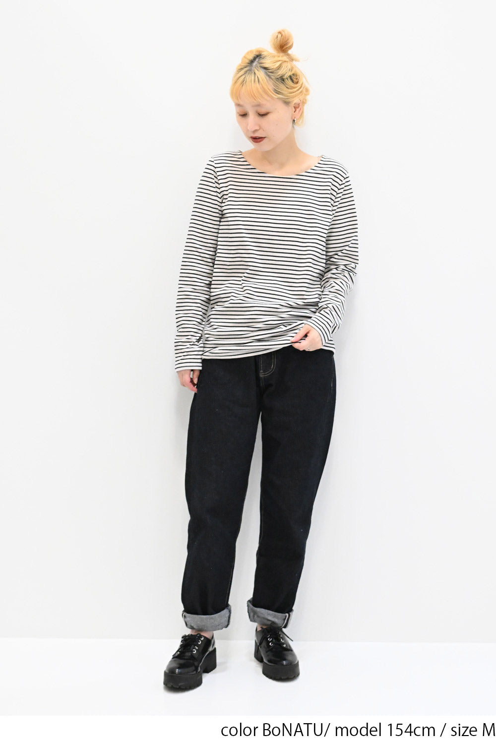≪SALE≫ Smiley Stripe Long Tee