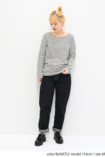 ≪SALE≫ Smiley Stripe Long Tee