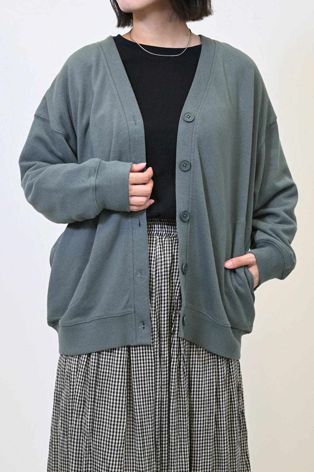 OE裏毛ゆったりカーディガン