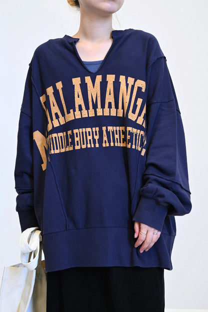 ≪SALE≫Patchwork Print Fleece Pullover