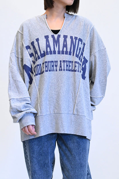 ≪SALE≫Patchwork Print Fleece Pullover