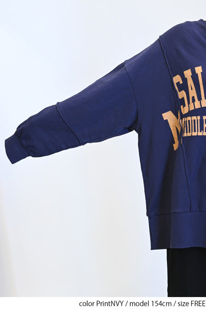 ≪SALE≫Patchwork Print Fleece Pullover