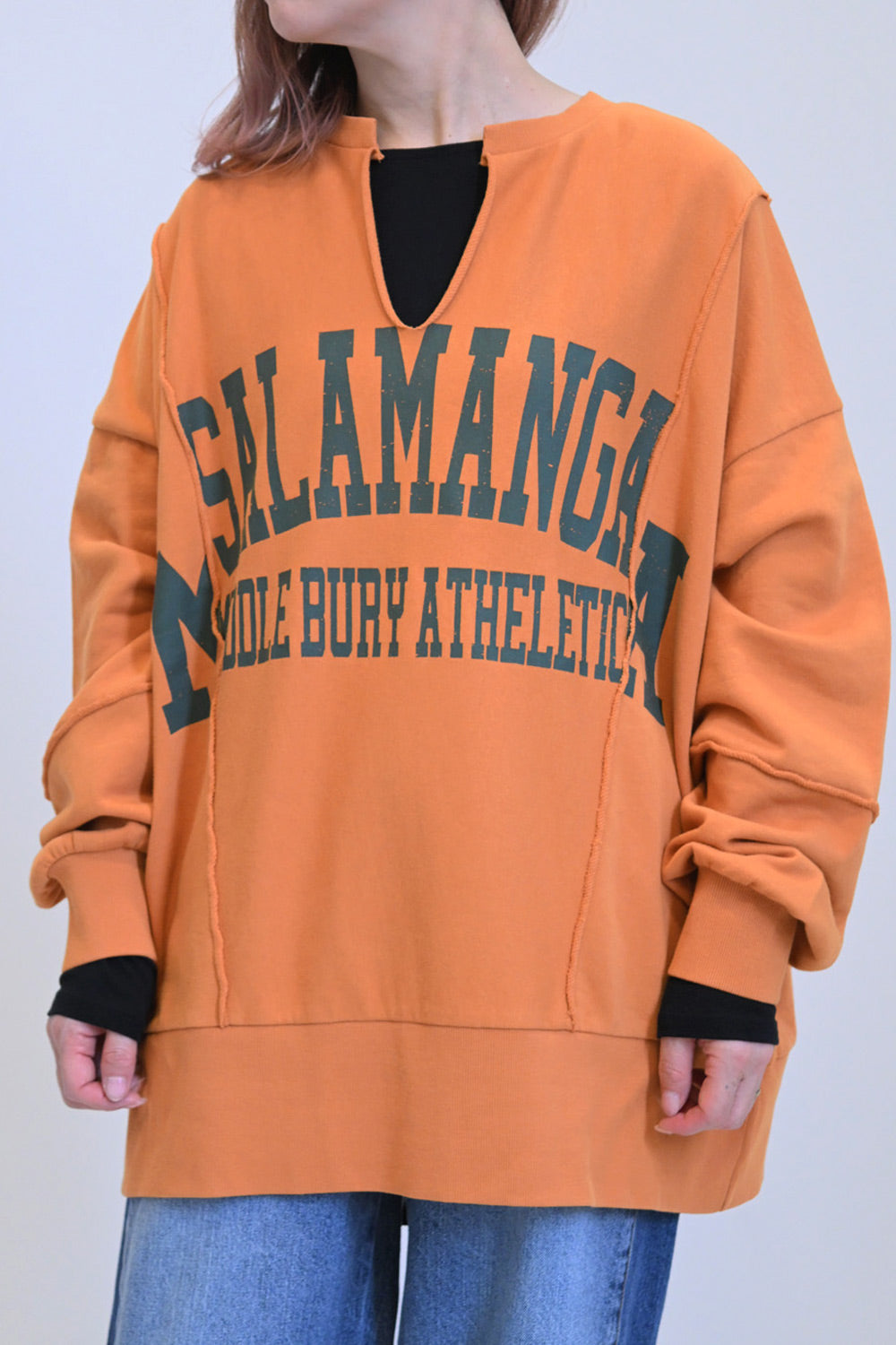 ≪SALE≫Patchwork Print Fleece Pullover