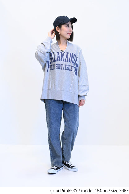 ≪SALE≫Patchwork Print Fleece Pullover
