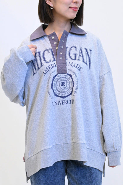 ≪SALE≫Collared Sweatshirt