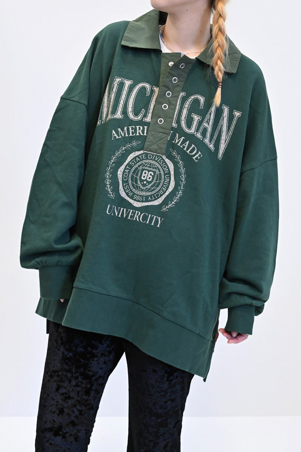≪SALE≫Collared Sweatshirt