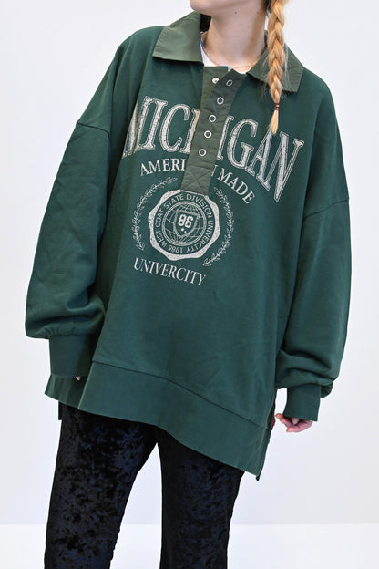 ≪SALE≫Collared Sweatshirt
