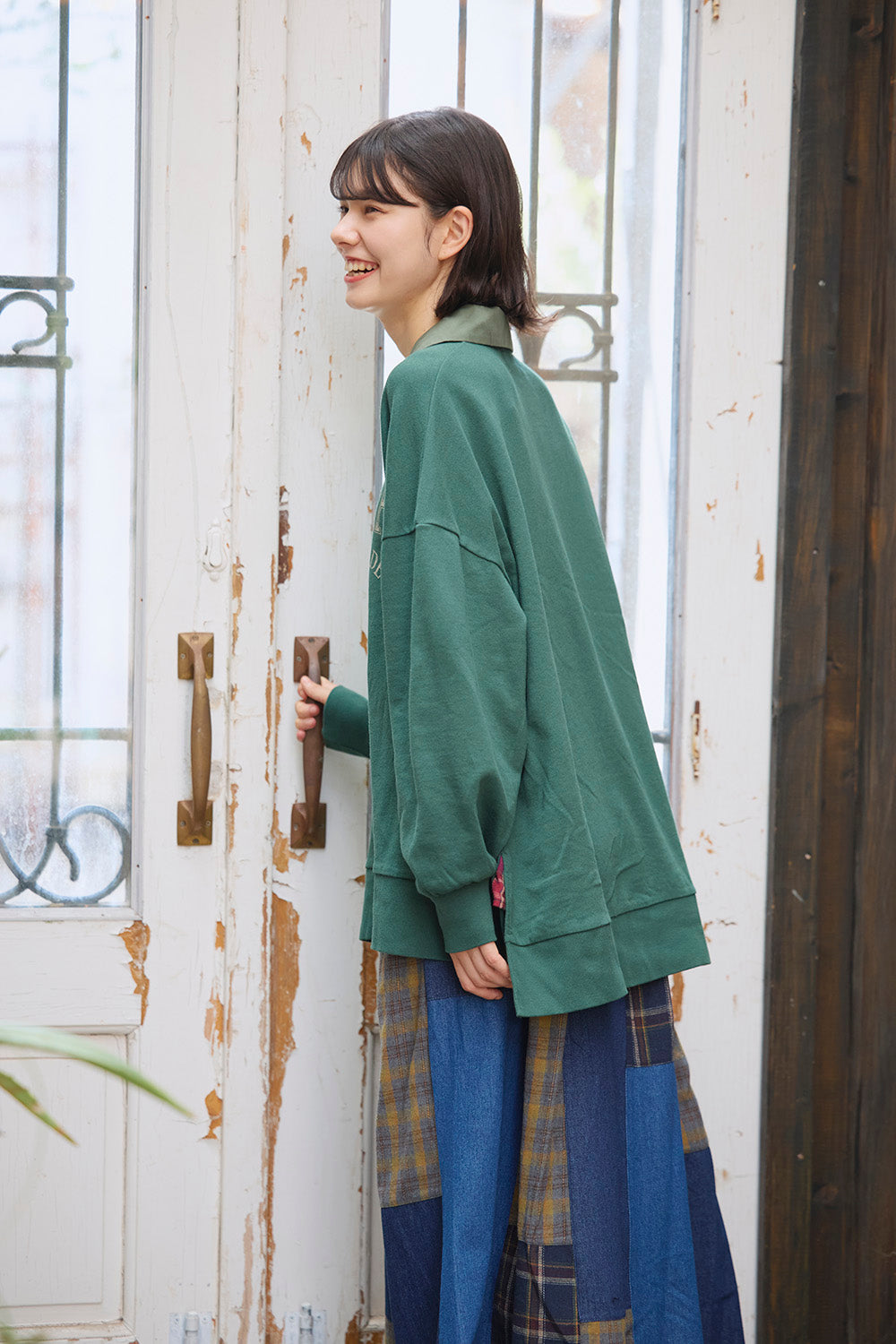 ≪SALE≫Collared Sweatshirt