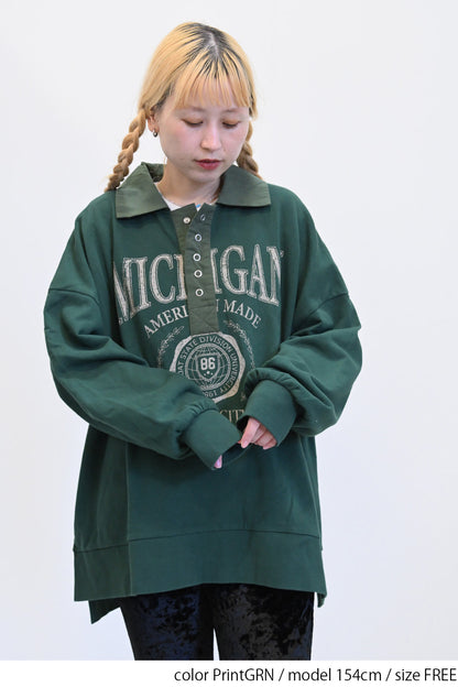 ≪SALE≫Collared Sweatshirt
