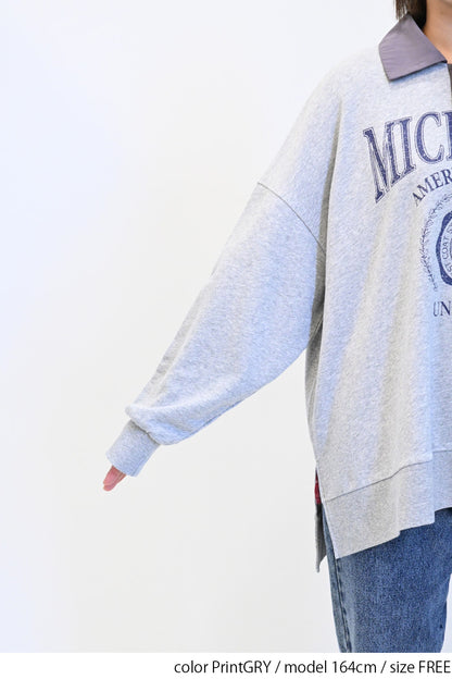 ≪SALE≫Collared Sweatshirt