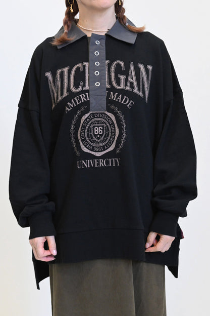 ≪SALE≫Collared Sweatshirt
