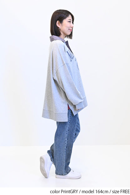 ≪SALE≫Collared Sweatshirt