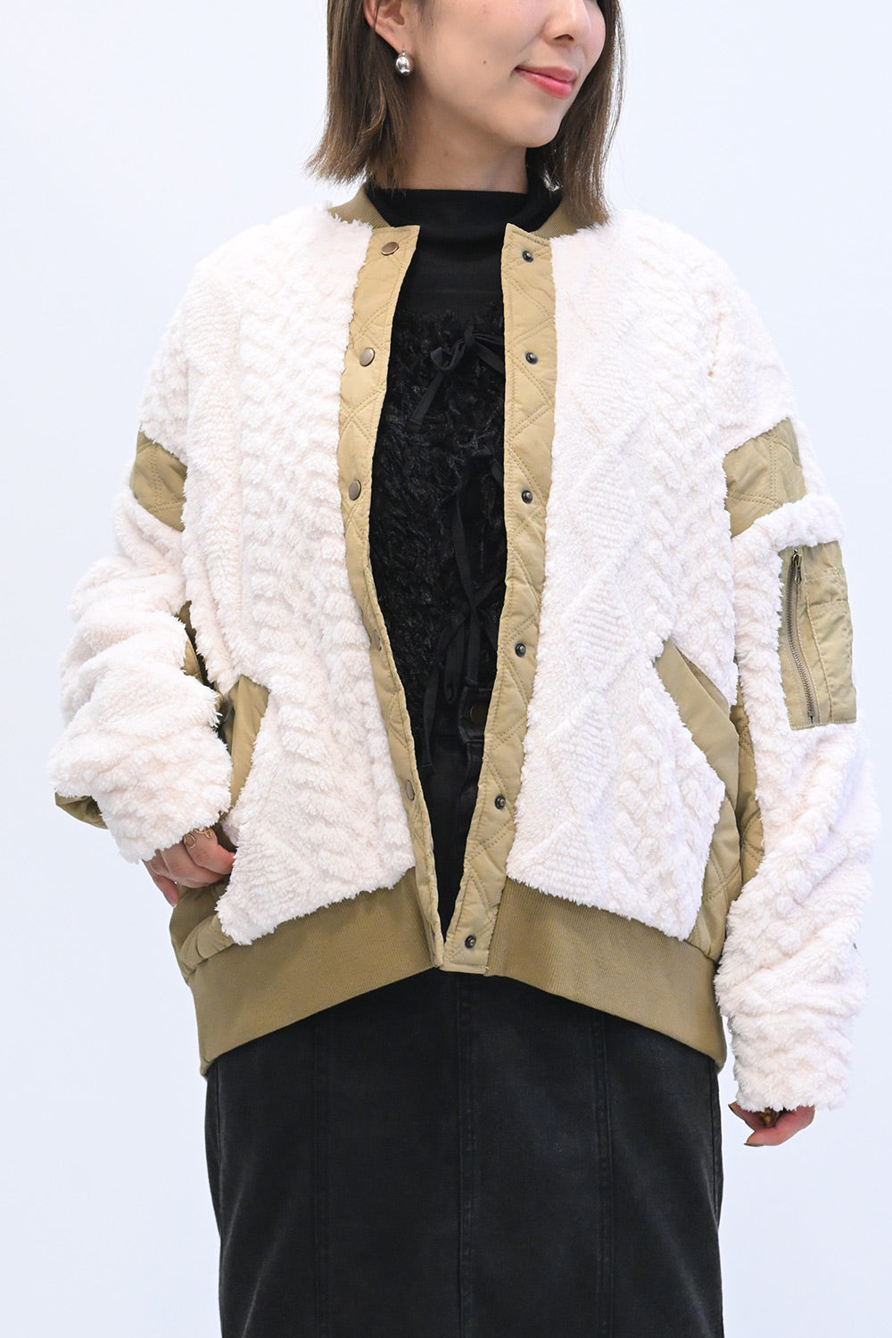 ≪SALE≫Boa & Quilted MA1 Blouson