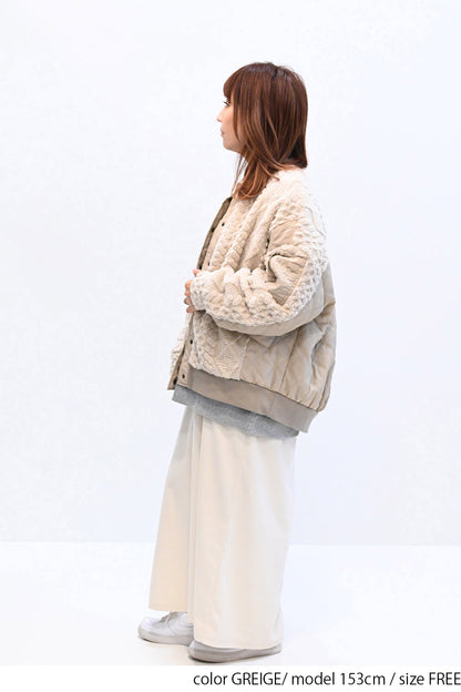 ≪SALE≫Boa & Quilted MA1 Blouson
