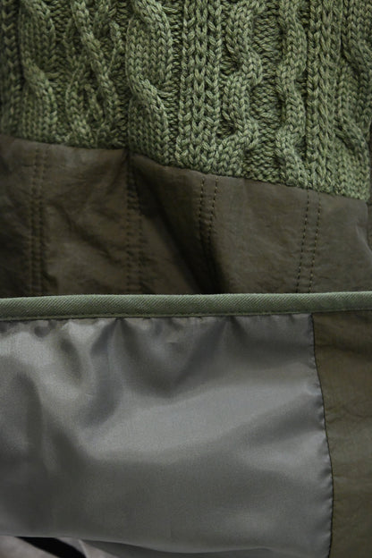 ≪SALE≫Knit & Quilted Collarless Outerwear