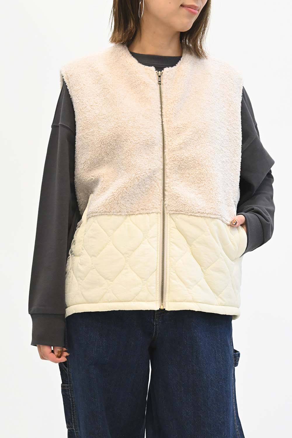 ボア＆キルティングエッグベスト – HEART MARKET