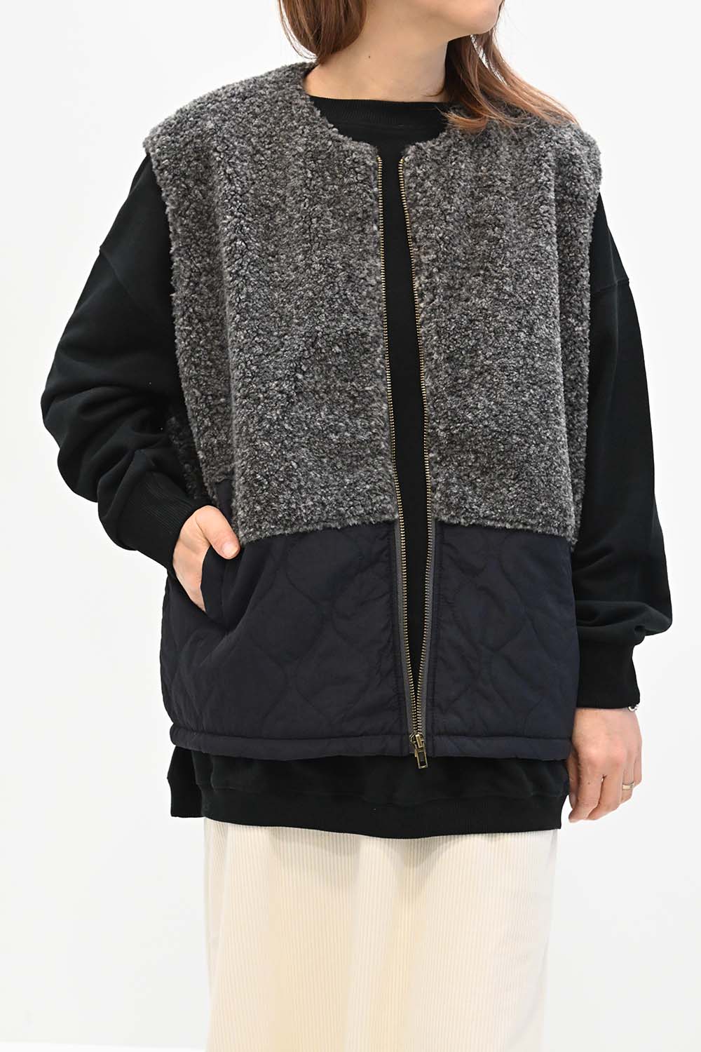 ボア＆キルティングエッグベスト – HEART MARKET