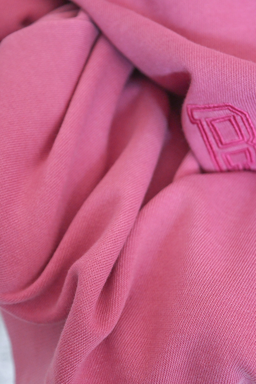 ≪SALE≫College Embroidery Pigment Brushed Fleece Sweatshirt