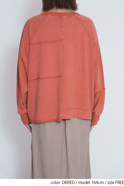 ≪SALE≫Brushed Fleece Patchwork Logo Sweatshirt