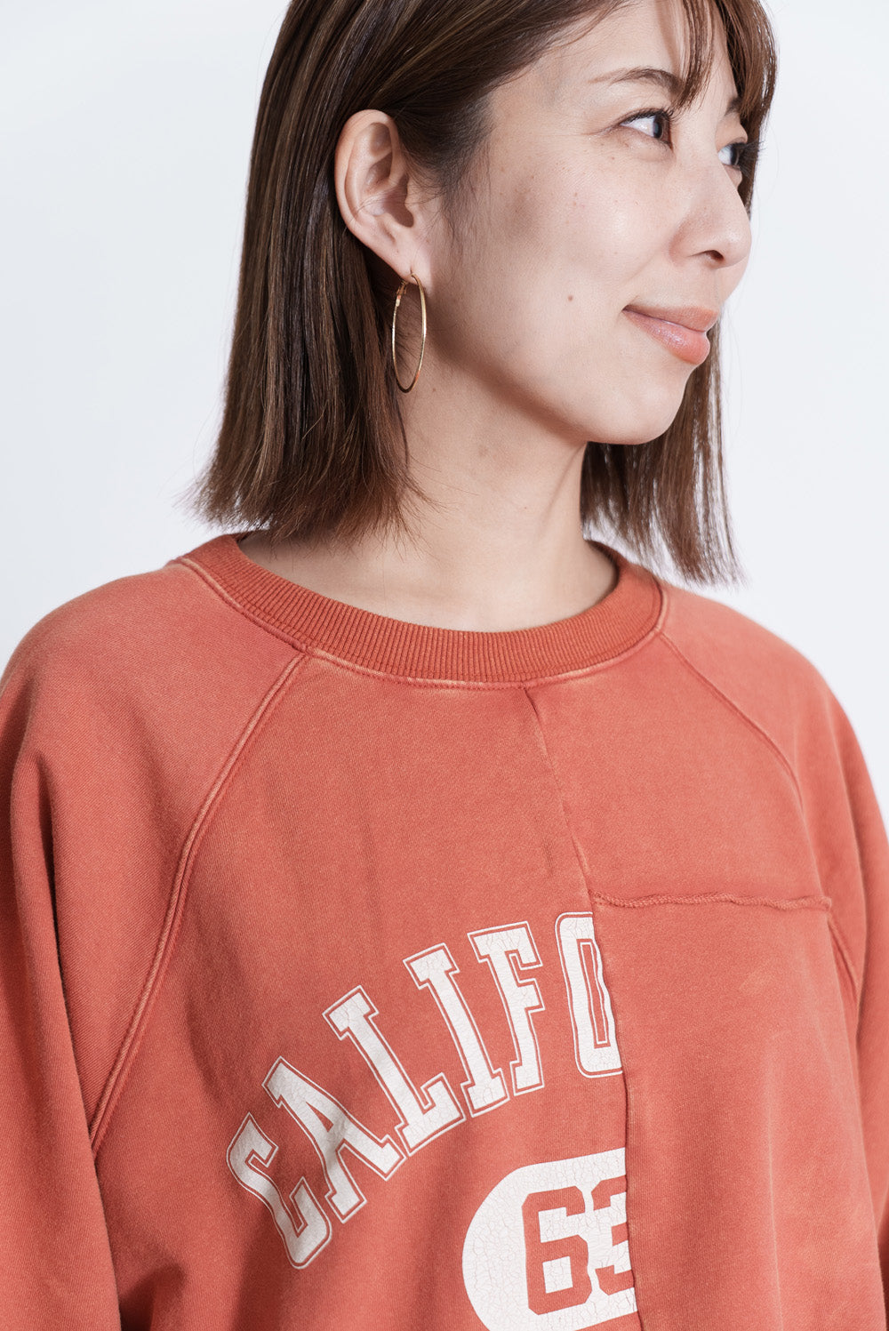 ≪SALE≫Brushed Fleece Patchwork Logo Sweatshirt