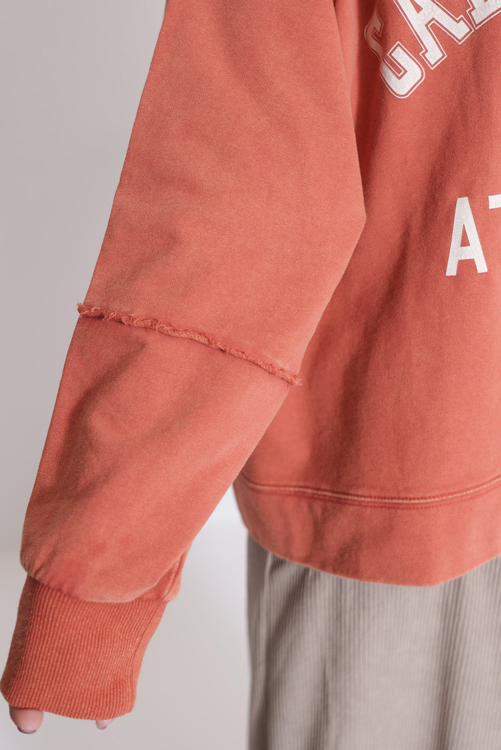 ≪SALE≫Brushed Fleece Patchwork Logo Sweatshirt