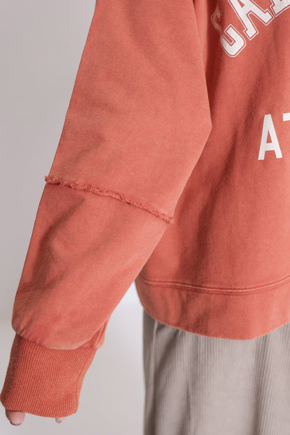 ≪SALE≫Brushed Fleece Patchwork Logo Sweatshirt