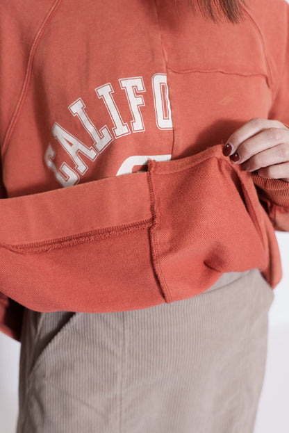 ≪SALE≫Brushed Fleece Patchwork Logo Sweatshirt