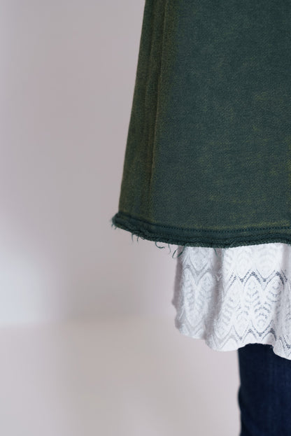 ≪SALE≫Brushed Fleece Patchwork Logo Sweatshirt