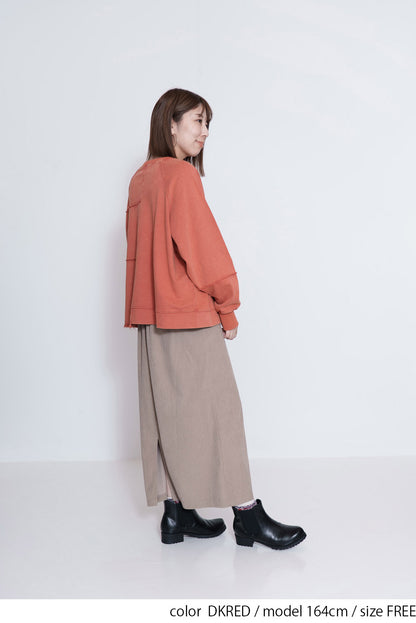 ≪SALE≫Brushed Fleece Patchwork Logo Sweatshirt
